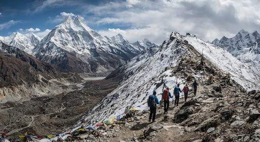 Mountain landscape of Manaslu & Tsum Valley