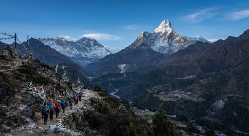 Mountain landscape of Everest & Khumbu